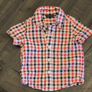 Janie and Jack Red, Blue, White Checkered Shirt